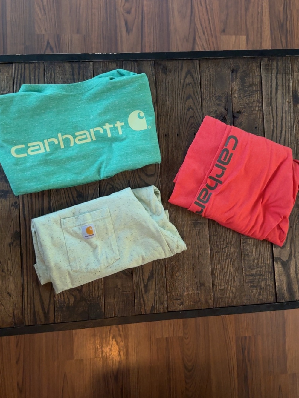 Carhartt Men's Green, Red & Cream Logo Lounge Tops and Joggers